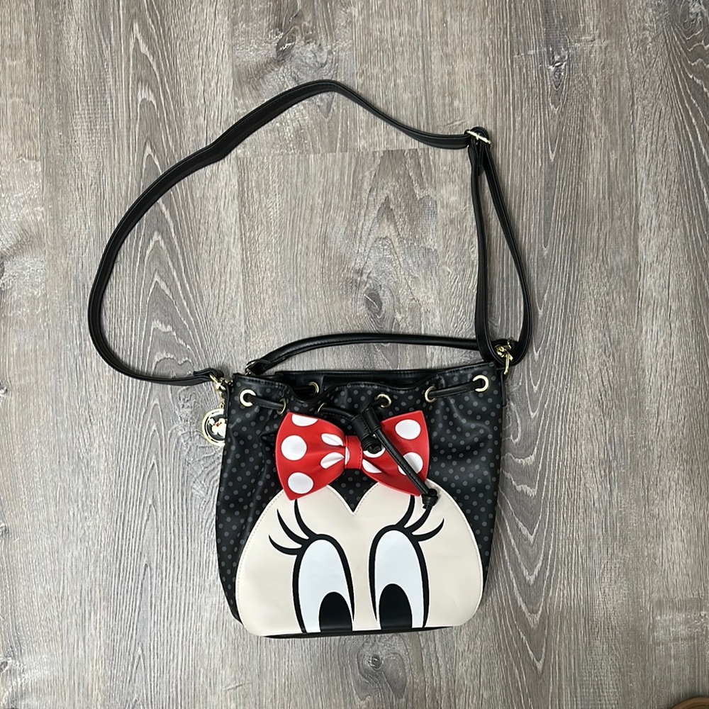 Loungefly Black and Red Minnie Mouse Crossbody Bag